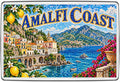 Amalfi Coast colourful mosaic fridge magnet travel souvenir