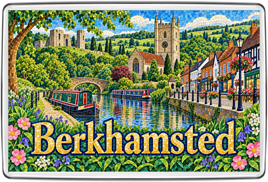 Berkhamsted mosaic fridge magnet