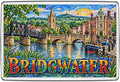 Bridgwater colourful mosaic artwork fridge magnet