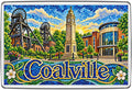 Coalville mosaic fridge magnet