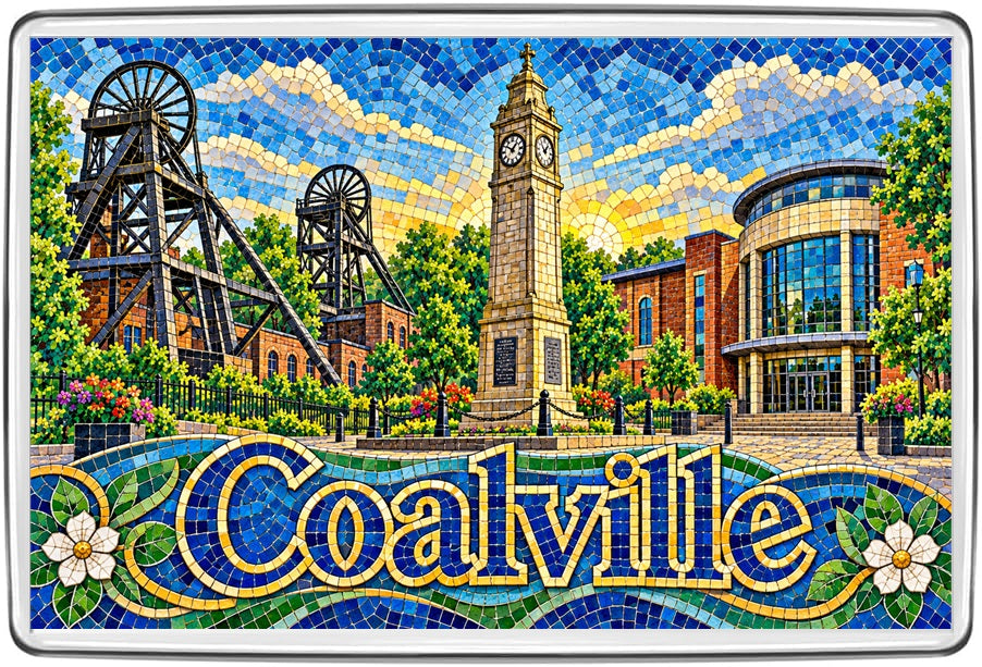 Coalville mosaic fridge magnet