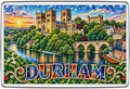 Durham colourful mosaic artwork fridge magnet