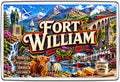 Fort William illustrated souvenir fridge magnet by The Gift Burrow