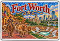 Fort Worth mosaic fridge magnet