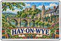 Hay-on-Wye colourful mosaic fridge magnet travel souvenir