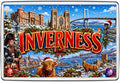 Inverness Christmas Fridge Magnet – Festive Scottish Highlands Travel Gift design