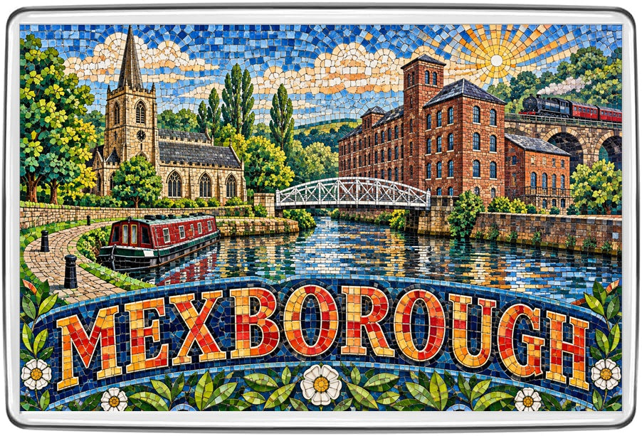 Mexborough mosaic fridge magnet
