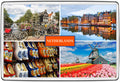 Netherlands classic photo collage souvenir acrylic fridge magnet
