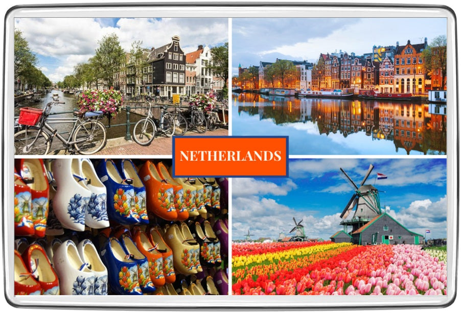 Netherlands classic photo collage souvenir acrylic fridge magnet