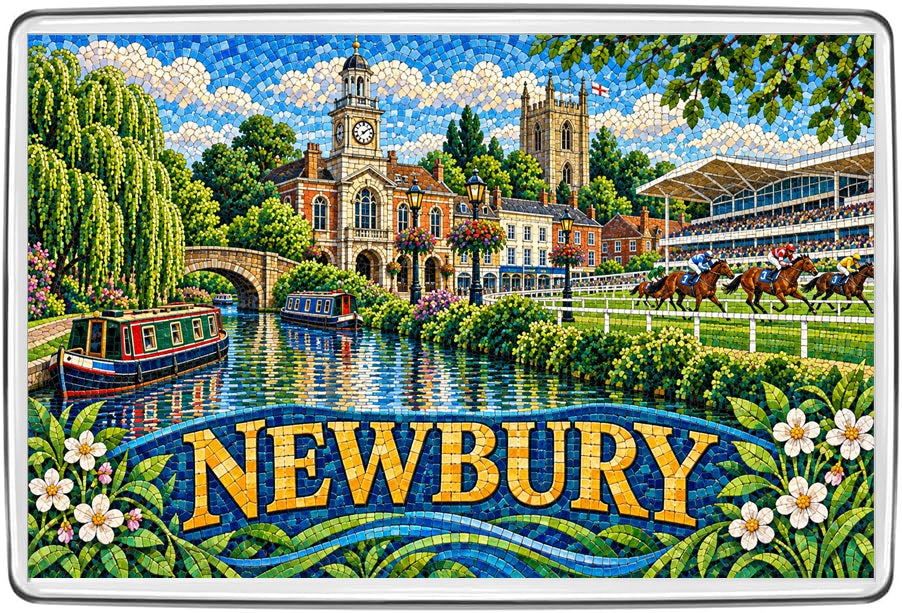 Newbury mosaic fridge magnet