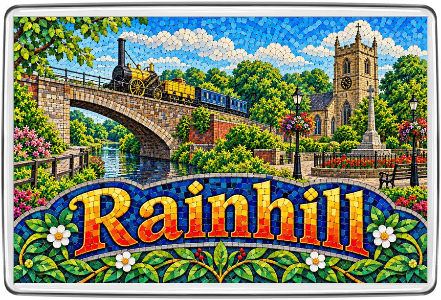 Rainhill mosaic fridge magnet