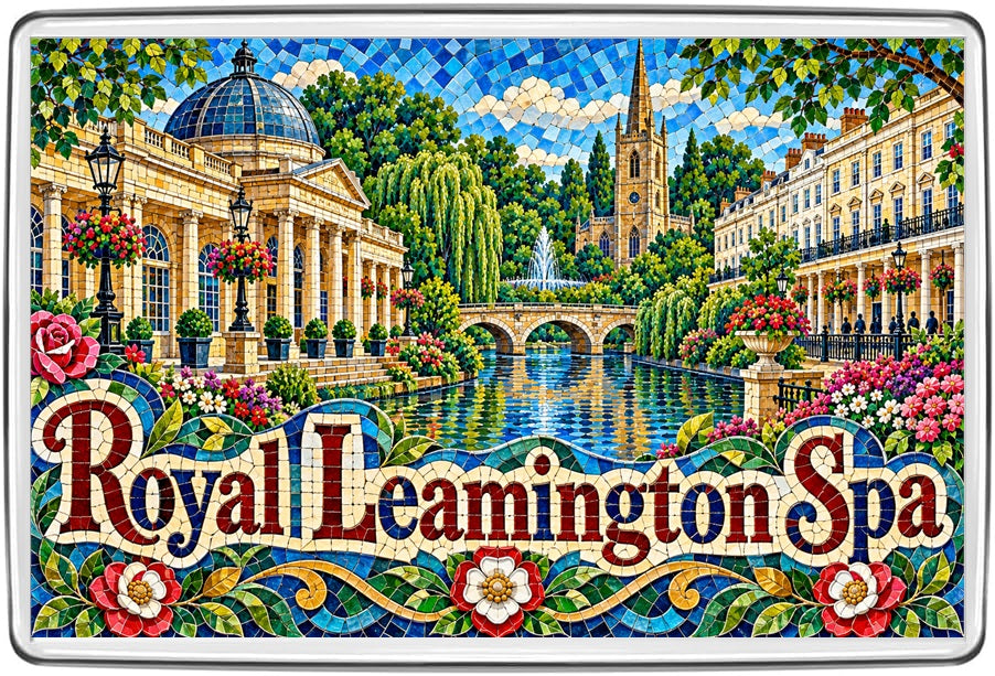 Royal Leamington Spa mosaic fridge magnet