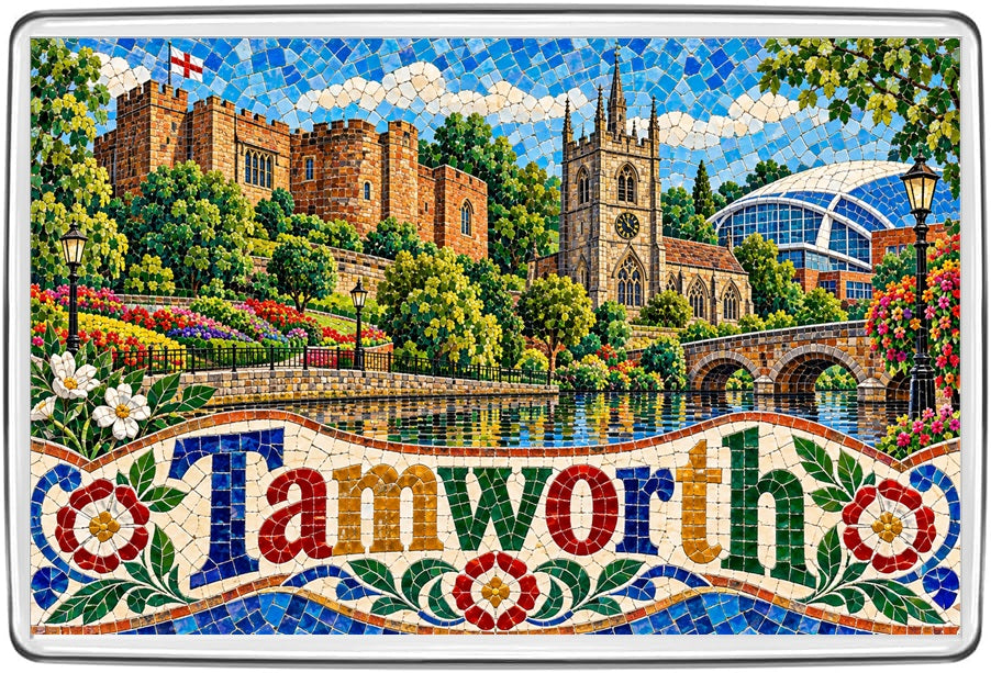 Tamworth mosaic fridge magnet