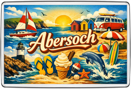 Abersoch vintage lettering collage artwork