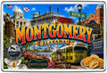 Montgomery vintage lettering collage fridge magnet original artwork