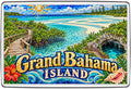 Grand Bahama Island mosaic fridge magnet colourful travel souvenir artwork