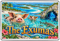 The Exumas mosaic souvenir fridge magnet colourful travel design