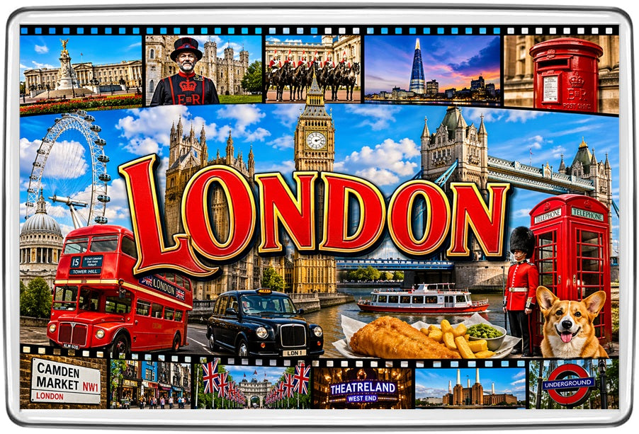 London Filmstrip filmstrip travel fridge magnet artwork