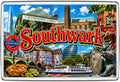 Southwark London Illustrated Souvenir Fridge Magnet | Borough Market