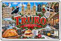 Truro Christmas Illustrated Fridge Magnet | Cornwall Festive Souvenir