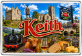 Keith Moray Vintage Lettering Collage Fridge Magnet | Speyside Scotland